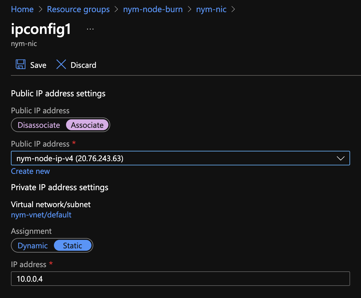 Associate public ip addresses