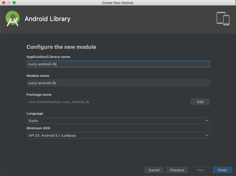 Creating the Android library
